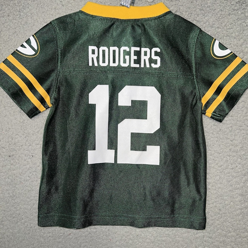 Aaron Rodgers Green Bay Packers Jersey Youth 12-18M Green #12 NFL Team Apparel‎